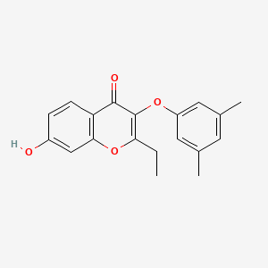 molecular formula C19H18O4 B7752168 3-(3,5-dimethylphenoxy)-2-ethyl-7-hydroxy-4H-chromen-4-one 