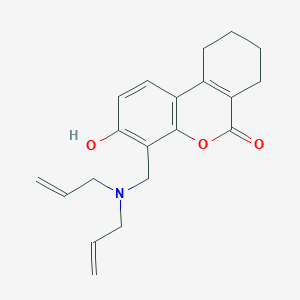 molecular formula C20H23NO3 B7752176 4-[[Bis(prop-2-enyl)amino]methyl]-3-hydroxy-7,8,9,10-tetrahydrobenzo[c]chromen-6-one 