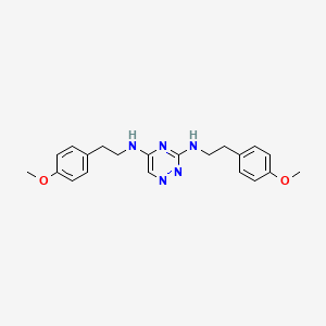molecular formula C21H25N5O2 B7752232 N3,N5-bis(4-methoxyphenethyl)-1,2,4-triazine-3,5-diamine 