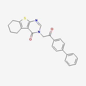 molecular formula C24H20N2O2S B7752310 3-(2-([1,1'-biphenyl]-4-yl)-2-oxoethyl)-5,6,7,8-tetrahydrobenzo[4,5]thieno[2,3-d]pyrimidin-4(3H)-one 