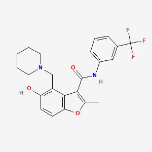 [5-hydroxy-2-methyl-4-(piperidylmethyl)benzo[b]furan-3-yl]-N-[3-(trifluorometh yl)phenyl]carboxamide