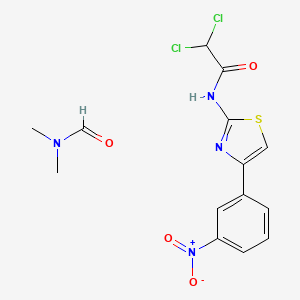 molecular formula C14H14Cl2N4O4S B7752875 2,2-dichloro-N-[4-(3-nitrophenyl)-1,3-thiazol-2-yl]acetamide;N,N-dimethylformamide 