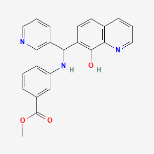 molecular formula C23H19N3O3 B7752892 Methyl 3-(((8-hydroxyquinolin-7-yl)(pyridin-3-yl)methyl)amino)benzoate 
