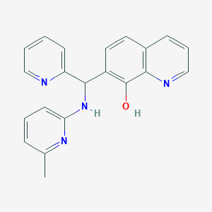 molecular formula C21H18N4O B7752899 7-[[(6-Methylpyridin-2-yl)amino](pyridin-2-yl)methyl]quinolin-8-ol 