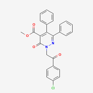 molecular formula C26H19ClN2O4 B7752903 Methyl 2-(2-(4-chlorophenyl)-2-oxoethyl)-3-oxo-5,6-diphenyl-2,3-dihydropyridazine-4-carboxylate 