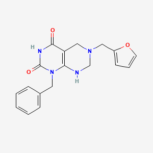 molecular formula C18H18N4O3 B7752911 1-benzyl-6-(furan-2-ylmethyl)-2-hydroxy-5,6,7,8-tetrahydropyrimido[4,5-d]pyrimidin-4(1H)-one CAS No. 781654-87-3
