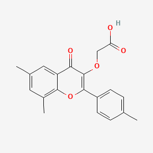 molecular formula C20H18O5 B7752923 2-[6,8-Dimethyl-2-(4-methylphenyl)-4-oxochromen-3-yl]oxyacetic acid 