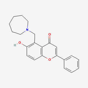 molecular formula C22H23NO3 B7753009 5-(azepan-1-ylmethyl)-6-hydroxy-2-phenyl-4H-chromen-4-one 
