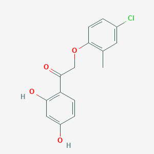 molecular formula C15H13ClO4 B7753014 2-(4-Chloro-2-methylphenoxy)-1-(2,4-dihydroxyphenyl)ethan-1-one 
