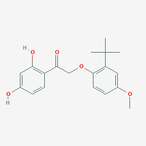 molecular formula C19H22O5 B7753018 2-(2-Tert-butyl-4-methoxyphenoxy)-1-(2,4-dihydroxyphenyl)ethan-1-one 