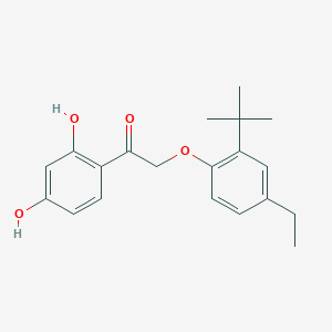 molecular formula C20H24O4 B7753021 2-(2-Tert-butyl-4-ethylphenoxy)-1-(2,4-dihydroxyphenyl)ethan-1-one 