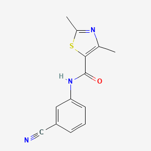 molecular formula C13H11N3OS B7753062 N-(3-cyanophenyl)-2,4-dimethyl-1,3-thiazole-5-carboxamide 