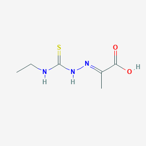 molecular formula C6H11N3O2S B7753078 (2E)-2-(ethylcarbamothioylhydrazinylidene)propanoic acid 