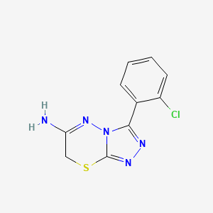 molecular formula C10H8ClN5S B7753125 3-(2-chlorophenyl)-7H-[1,2,4]triazolo[3,4-b][1,3,4]thiadiazin-6-amine 