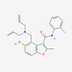 molecular formula C24H26N2O3 B7753258 4-[(diallylamino)methyl]-5-hydroxy-2-methyl-N-(2-methylphenyl)-1-benzofuran-3-carboxamide 