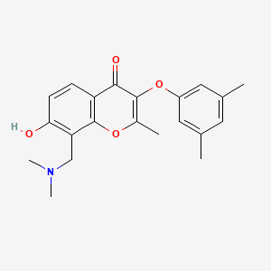 molecular formula C21H23NO4 B7753269 8-[(dimethylamino)methyl]-3-(3,5-dimethylphenoxy)-7-hydroxy-2-methyl-4H-chromen-4-one 