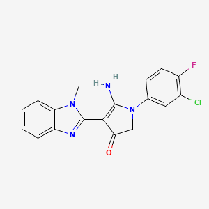 molecular formula C18H14ClFN4O B7753682 CID 7540532 