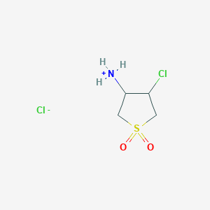 (4-Chloro-1,1-dioxothiolan-3-yl)azanium;chloride