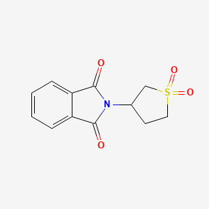 molecular formula C12H11NO4S B7753740 2-(1,1-dioxo-1$l^{6}-thiolan-3-yl)-2,3-dihydro-1H-isoindole-1,3-dione 
