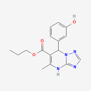 molecular formula C16H18N4O3 B7753763 Propyl 7-(3-hydroxyphenyl)-5-methyl-4,7-dihydro-[1,2,4]triazolo[1,5-a]pyrimidine-6-carboxylate 