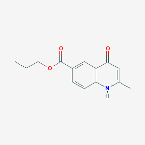 molecular formula C14H15NO3 B7753777 Propyl 4-hydroxy-2-methylquinoline-6-carboxylate 