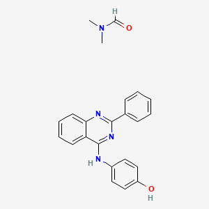 molecular formula C23H22N4O2 B7753793 N,N-dimethylformamide;4-[(2-phenylquinazolin-4-yl)amino]phenol 
