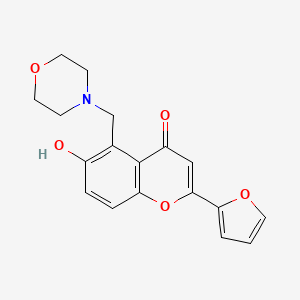 molecular formula C18H17NO5 B7753816 2-(Furan-2-yl)-6-hydroxy-5-(morpholin-4-ylmethyl)chromen-4-one 