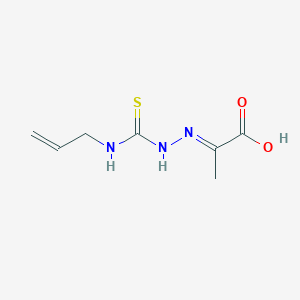 molecular formula C7H11N3O2S B7753834 (2E)-2-(prop-2-enylcarbamothioylhydrazinylidene)propanoic acid 