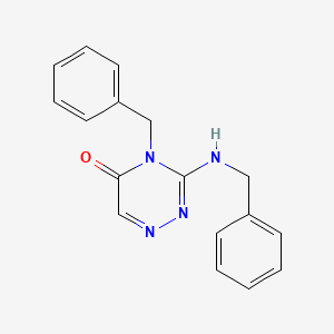 molecular formula C17H16N4O B7753859 4-Benzyl-3-(benzylamino)-1,2,4-triazin-5-one 