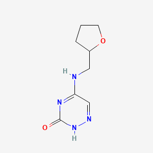 molecular formula C8H12N4O2 B7753913 5-(oxolan-2-ylmethylamino)-2H-1,2,4-triazin-3-one 