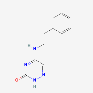 molecular formula C11H12N4O B7753923 5-(2-phenylethylamino)-2H-1,2,4-triazin-3-one 