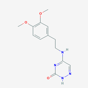 molecular formula C13H16N4O3 B7753926 5-[2-(3,4-dimethoxyphenyl)ethylamino]-2H-1,2,4-triazin-3-one 
