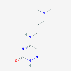 molecular formula C8H15N5O B7753930 5-[3-(dimethylamino)propylamino]-2H-1,2,4-triazin-3-one 
