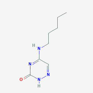 molecular formula C8H14N4O B7753942 5-(pentylamino)-2H-1,2,4-triazin-3-one 
