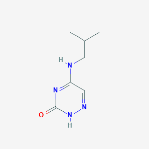 molecular formula C7H12N4O B7753947 5-(2-methylpropylamino)-2H-1,2,4-triazin-3-one 