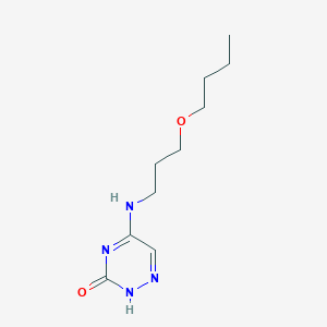 molecular formula C10H18N4O2 B7753956 5-(3-butoxypropylamino)-2H-1,2,4-triazin-3-one 