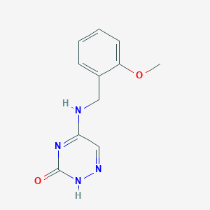 molecular formula C11H12N4O2 B7753971 5-[(2-methoxyphenyl)methylamino]-2H-1,2,4-triazin-3-one 