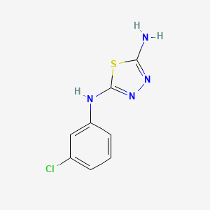 molecular formula C8H7ClN4S B7753977 2-N-(3-chlorophenyl)-1,3,4-thiadiazole-2,5-diamine 