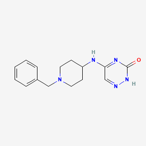 molecular formula C15H19N5O B7754011 5-[(1-benzylpiperidin-4-yl)amino]-2H-1,2,4-triazin-3-one 