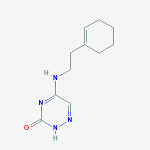 molecular formula C11H16N4O B7754022 5-[2-(cyclohexen-1-yl)ethylamino]-2H-1,2,4-triazin-3-one 