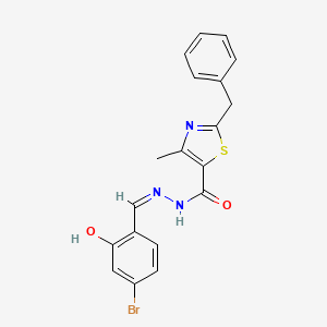 molecular formula C19H16BrN3O2S B7754147 2-benzyl-N-[(Z)-(4-bromo-2-hydroxyphenyl)methylideneamino]-4-methyl-1,3-thiazole-5-carboxamide 