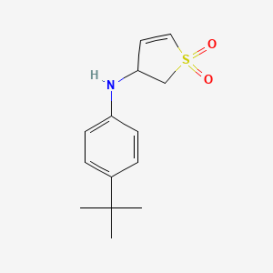 molecular formula C14H19NO2S B7754159 3-[(4-Tert-butylphenyl)amino]-2,3-dihydro-1$l^{6}-thiophene-1,1-dione 