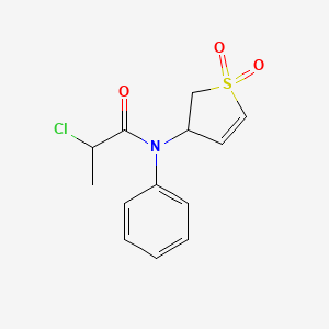 molecular formula C13H14ClNO3S B7754160 2-chloro-N-(1,1-dioxo-2,3-dihydro-1$l^{6}-thiophen-3-yl)-N-phenylpropanamide 