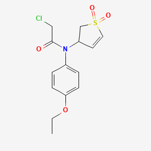 molecular formula C14H16ClNO4S B7754166 2-chloro-N-(1,1-dioxo-2,3-dihydro-1$l^{6}-thiophen-3-yl)-N-(4-ethoxyphenyl)acetamide 