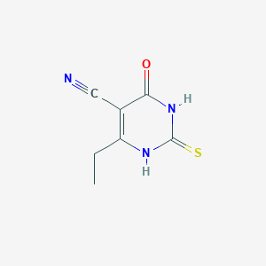 molecular formula C7H7N3OS B7754174 6-Ethyl-4-oxo-2-thioxo-1,2,3,4-tetrahydropyrimidine-5-carbonitrile 