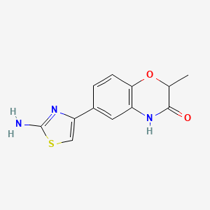 molecular formula C12H11N3O2S B7754184 6-(2-Aminothiazol-4-yl)-2-methyl-2H-benzo[b][1,4]oxazin-3(4H)-one 