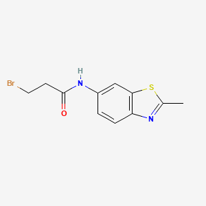 molecular formula C11H11BrN2OS B7754193 3-bromo-N-(2-methyl-1,3-benzothiazol-6-yl)propanamide 