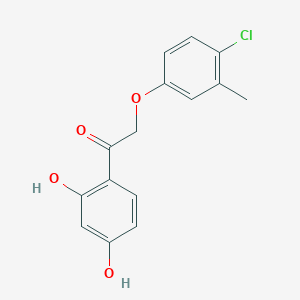 molecular formula C15H13ClO4 B7754219 2-(4-Chloro-3-methylphenoxy)-1-(2,4-dihydroxyphenyl)ethan-1-one 