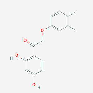 molecular formula C16H16O4 B7754221 1-(2,4-Dihydroxyphenyl)-2-(3,4-dimethylphenoxy)ethan-1-one 
