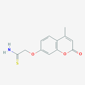 molecular formula C12H11NO3S B7754235 2-[(4-甲基-2-氧代-2H-色烯-7-基)氧基]乙硫酰胺 
